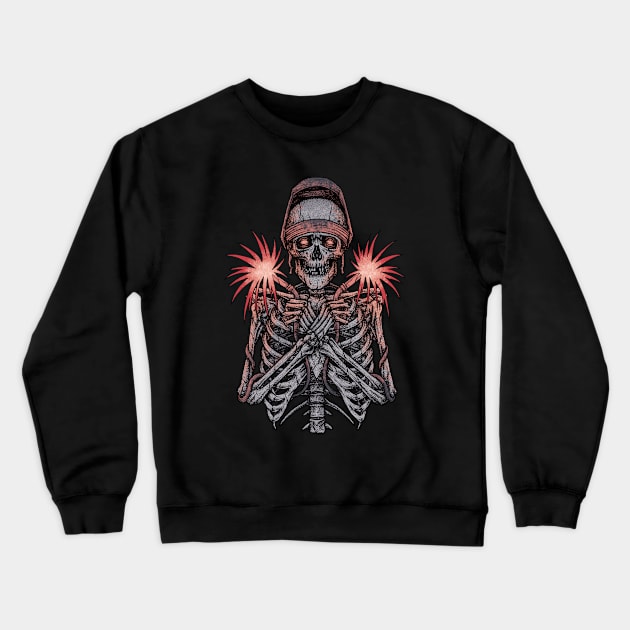 American Welder Skull Crewneck Sweatshirt by damnoverload